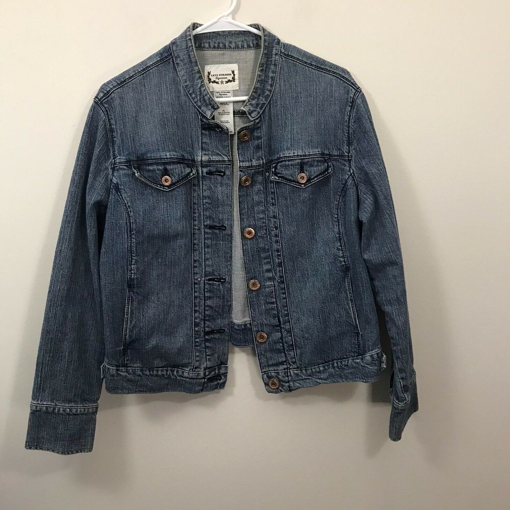 LEVI STRAUSS SIGNATURE JEAN JACKET WOMEN'S SIZE XL - Picture 2 of 8